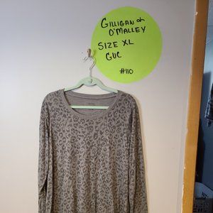 Leopard sweater/tunic Size XL